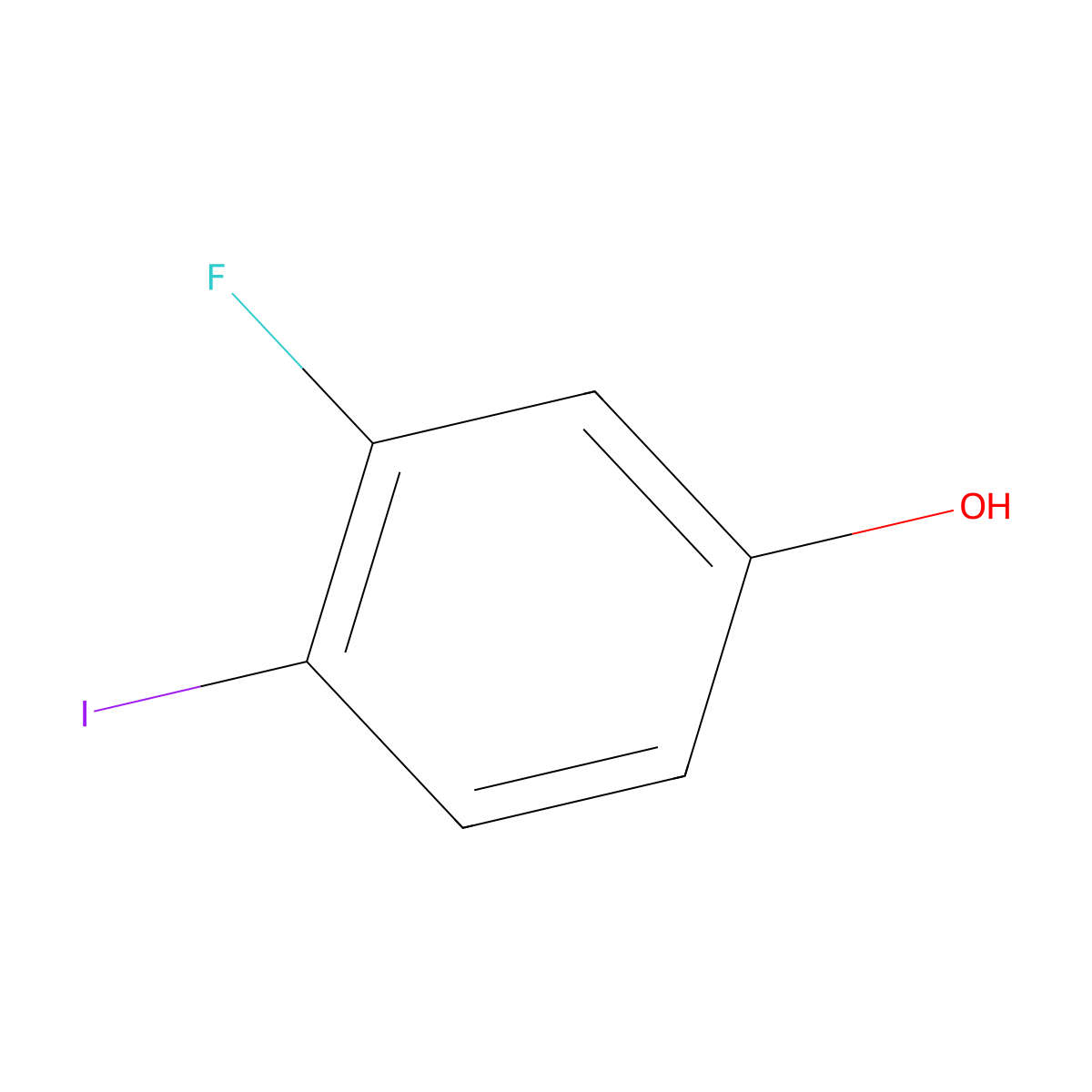 3-Fluoro-4-iodophenol molecular structure, CAS 122927-84-8