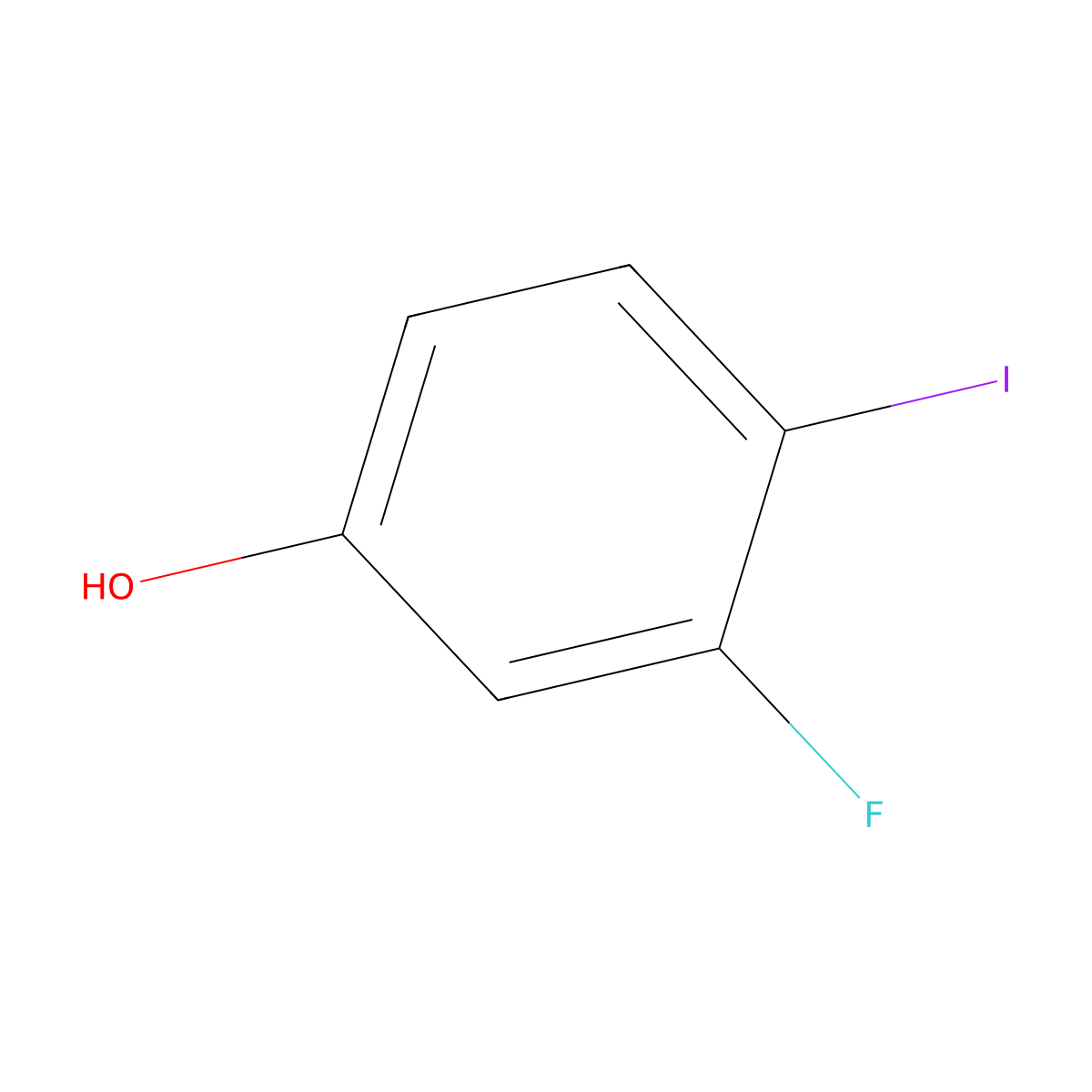 3-Fluoro-4-iodophenol molecular structure, CAS 122927-84-8