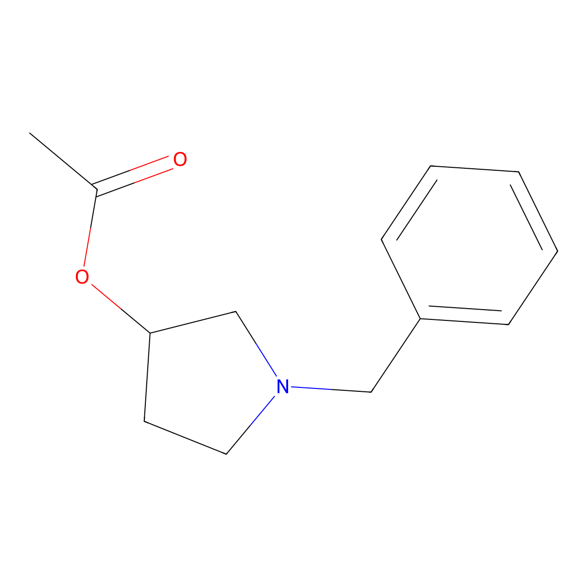 1-Benzylpyrrolidin-3-yl acetate molecular structure, CAS 122929-12-8