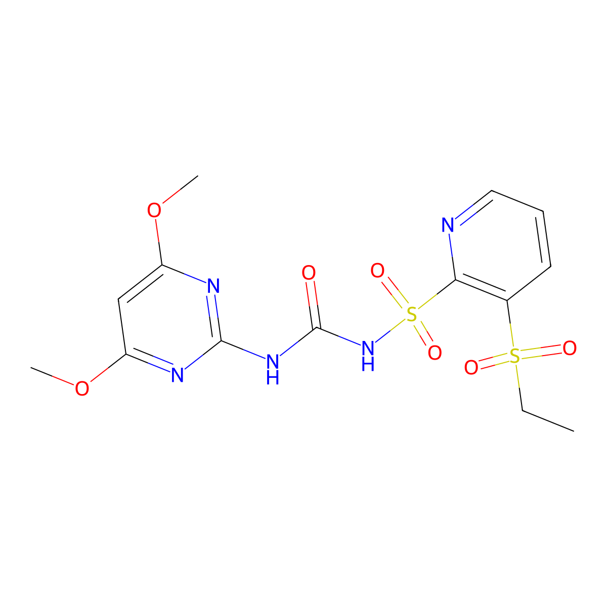 Rimsulfuron molecular structure, CAS 122931-48-0