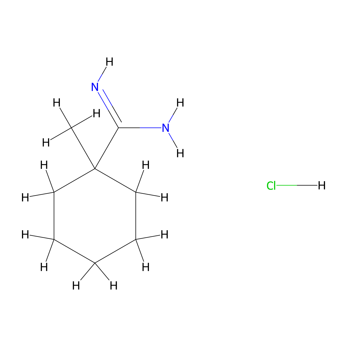 1-Methylcyclohexane-1-carboximidamide hydrochloride molecular structure, CAS 122936-08-7