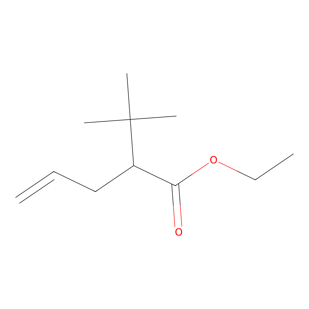 Ethyl 2-tert-butylpent-4-enoate molecular structure, CAS 122936-14-5