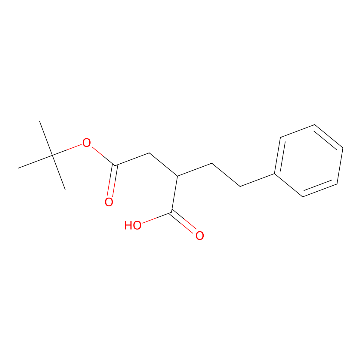 (s)-4-Tert-butoxy-4-oxo-2-phenethylbutanoic acid molecular structure, CAS 1229380-94-2