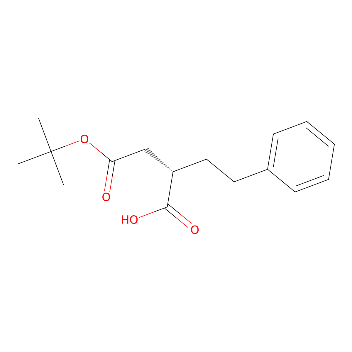 (s)-4-Tert-butoxy-4-oxo-2-phenethylbutanoic acid molecular structure, CAS 1229380-94-2