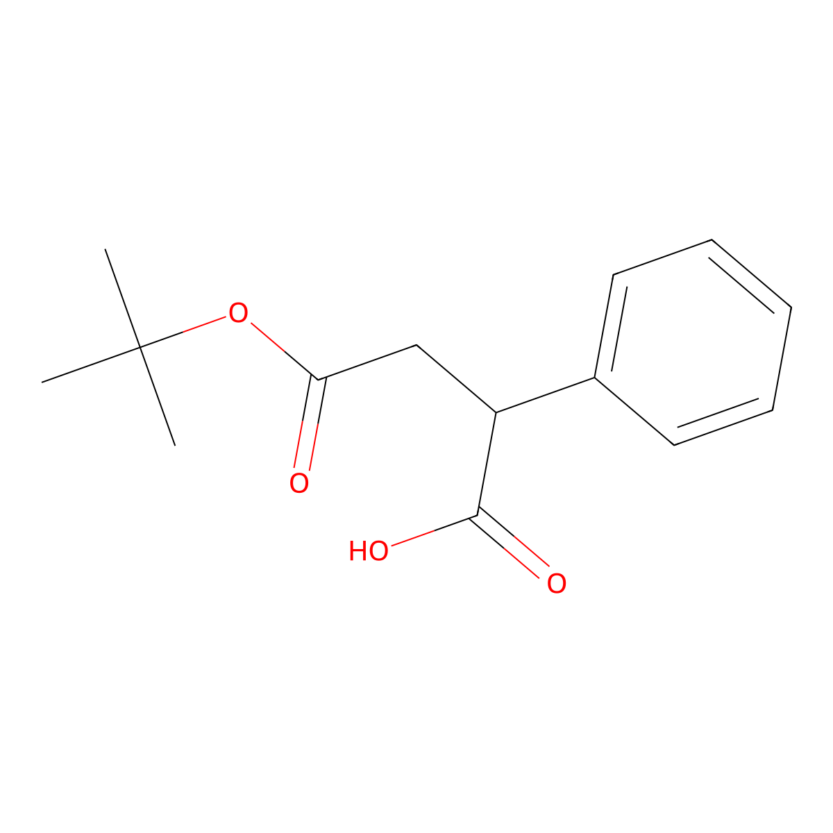 (R)-4-Tert-butoxy-4-oxo-2-phenylbutanoic acid molecular structure, CAS 1229381-08-1