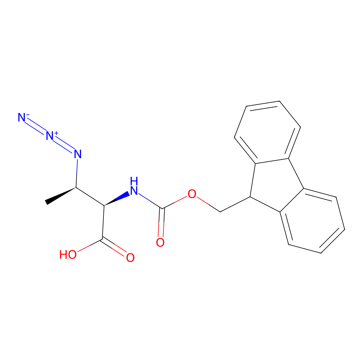 (2R,3R)-(Fmoc-amino)-3-azidobutyric acid molecular structure, CAS 1229394-75-5