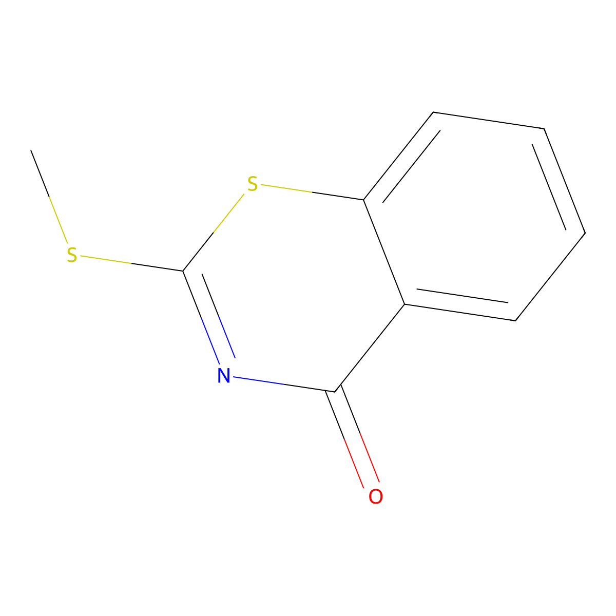 2-(methylthio)-4H-benzo[e][1,3]thiazin-4-one molecular structure, CAS 122942-04-5