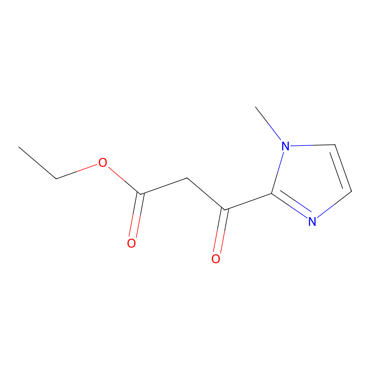 ethyl 3-(1-methyl-1H-imidazol-2-yl)-3-oxopropanoate molecular structure, CAS 1229426-30-5