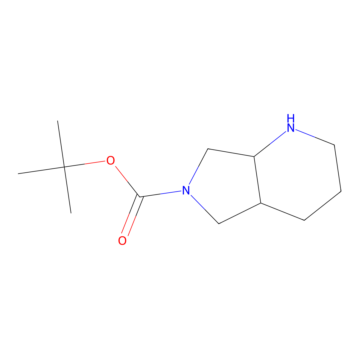 tert-butyl (4aS,7aS)-octahydro-1H-pyrrolo[3,4-b]pyridine-6-carboxylate molecular structure, CAS 1229428-51-6