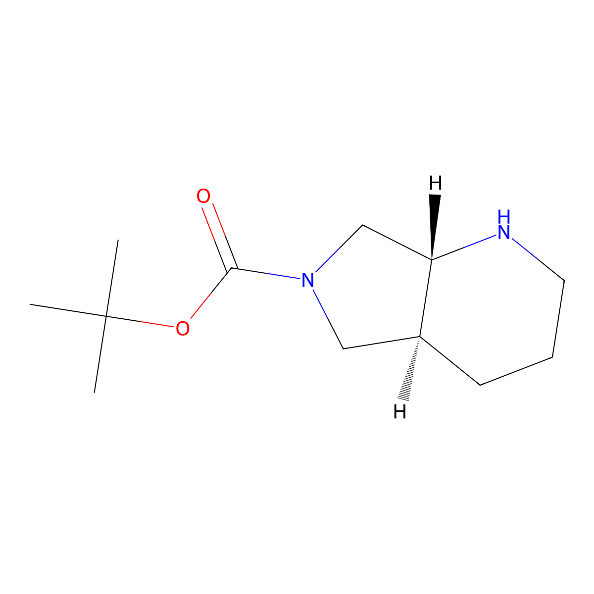 tert-butyl (4aS,7aR)-1,2,3,4,4a,5,7,7a-octahydropyrrolo[3,4-b]pyridine-6-carboxylate molecular structure, CAS 1229428-75-4