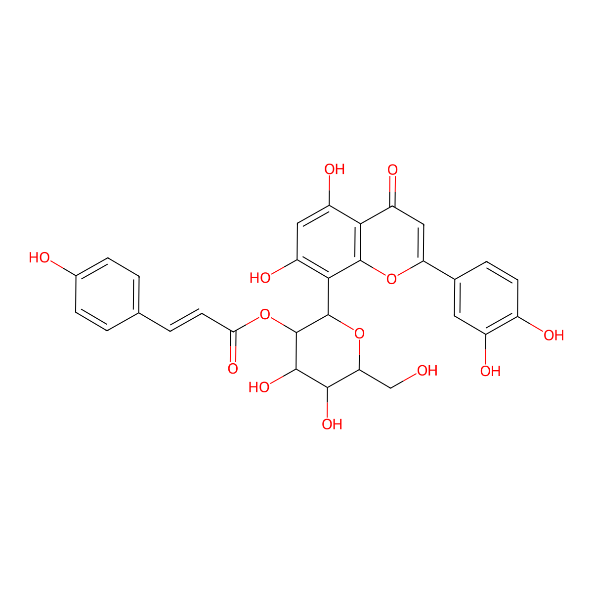 Orientin-2''-O-p-trans-coumarate molecular structure, CAS 1229437-75-5