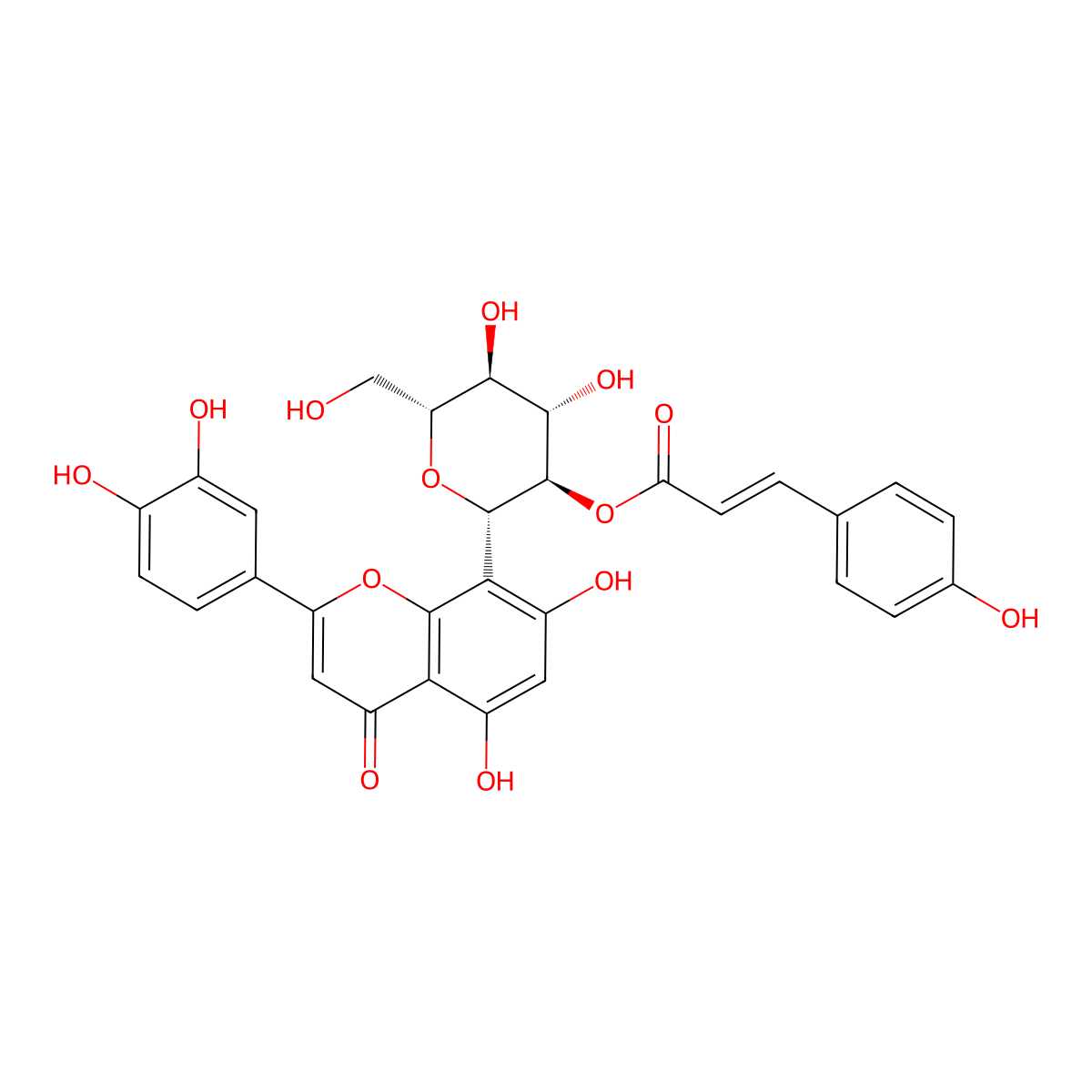 Orientin-2''-O-p-trans-coumarate molecular structure, CAS 1229437-75-5