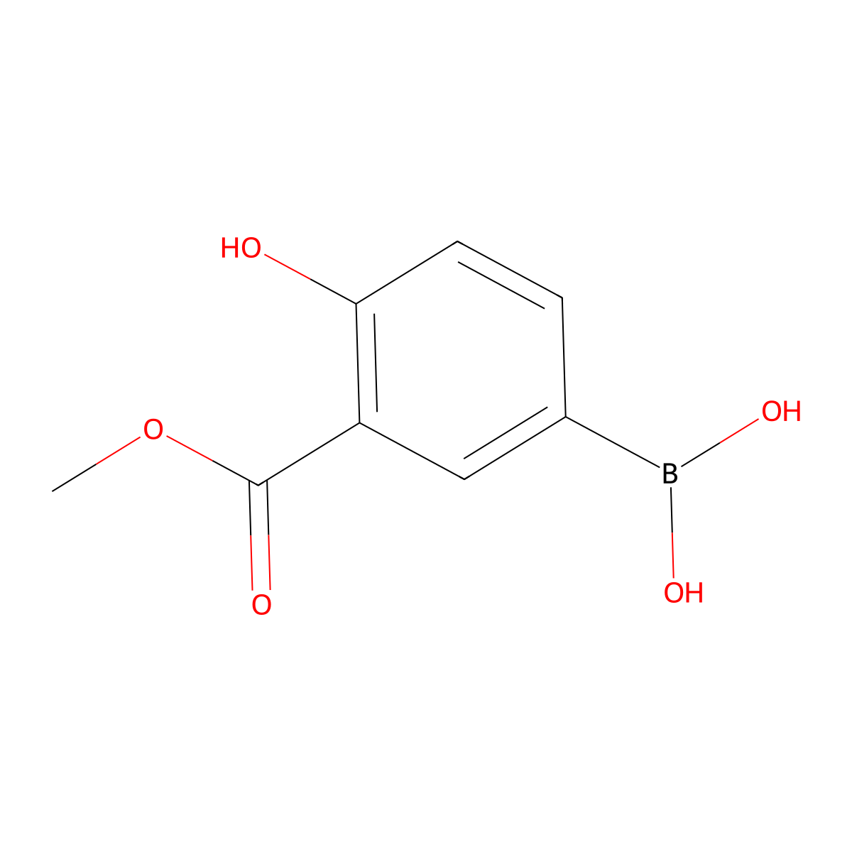 (4-Hydroxy-3-(methoxycarbonyl)phenyl)boronic acid molecular structure, CAS 1229442-37-8
