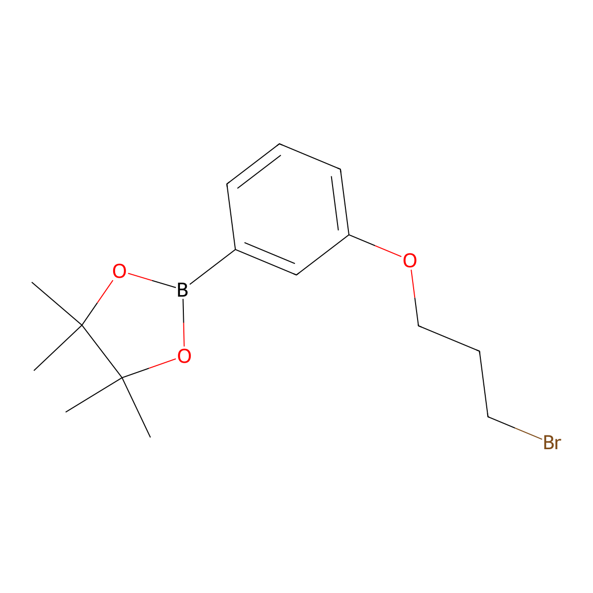 2-(3-(3-Bromopropoxy)phenyl)-4,4,5,5-tetramethyl-1,3,2-dioxaborolane molecular structure, CAS 1229442-50-5