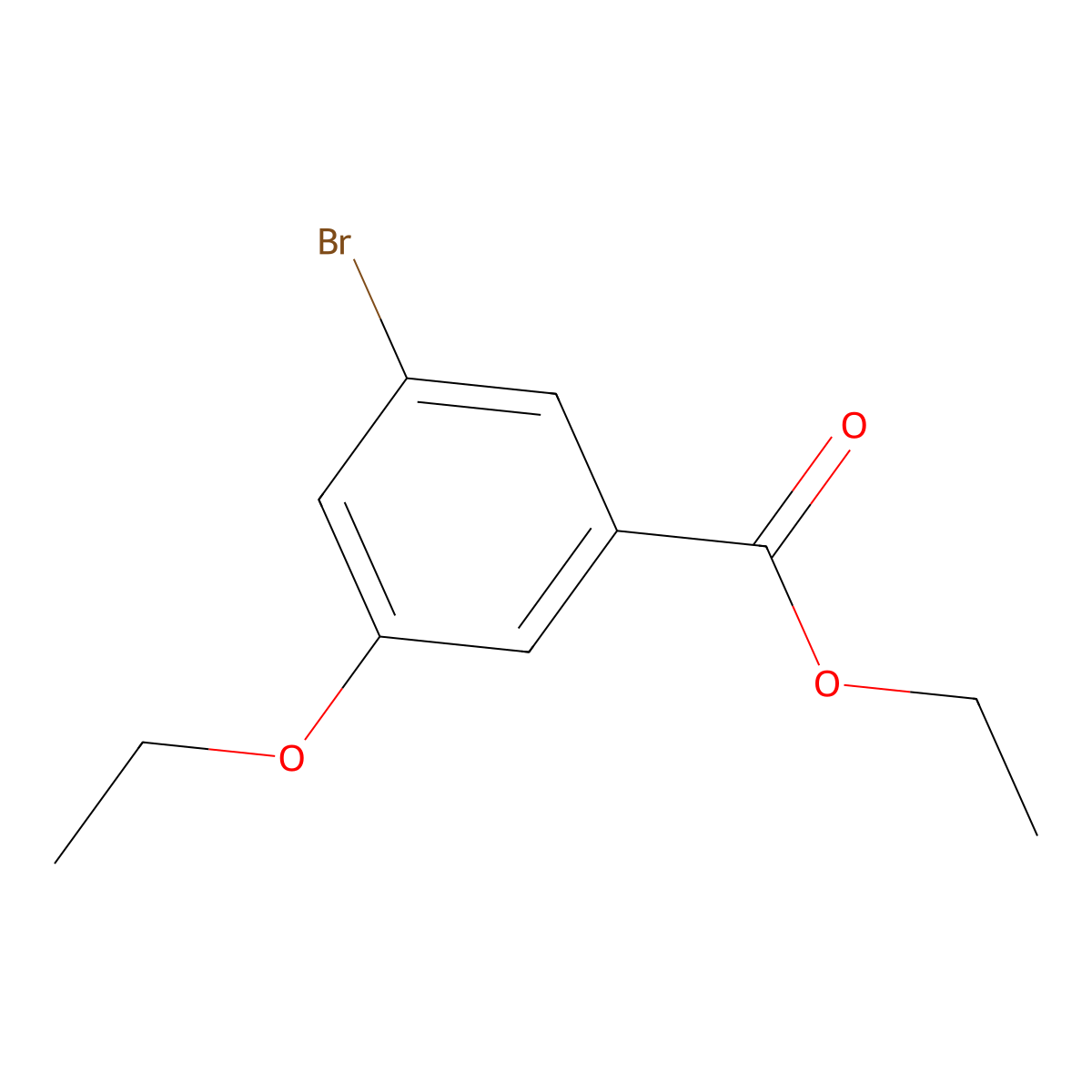 Ethyl 3-bromo-5-ethoxybenzoate molecular structure, CAS 1229442-68-5