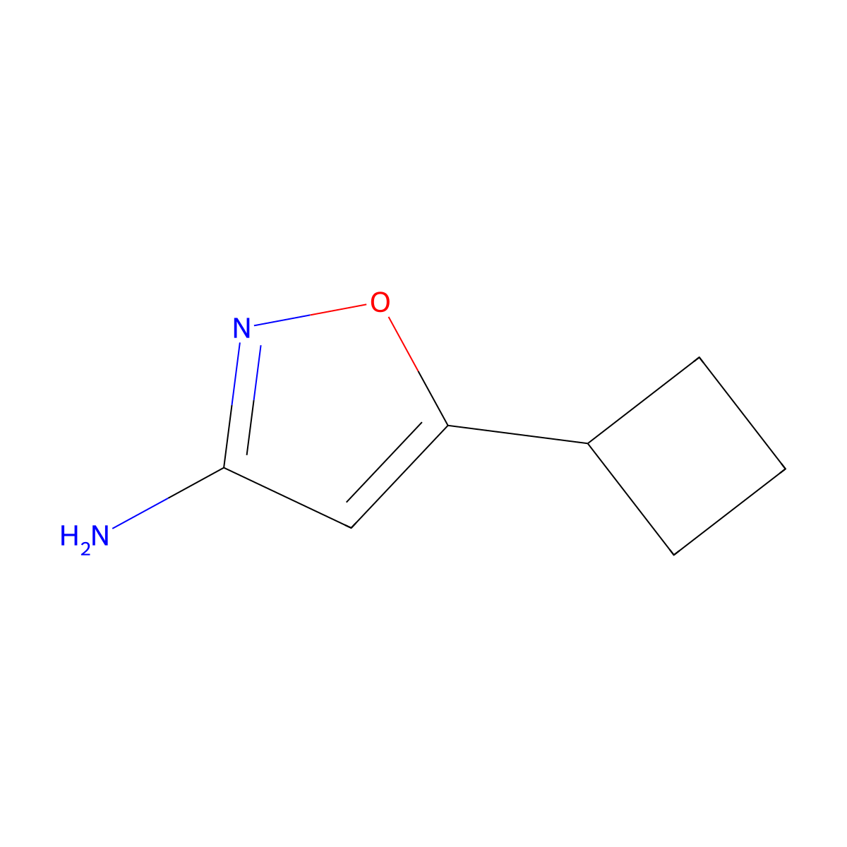 5-Cyclobutyl-1,2-oxazol-3-amine molecular structure, CAS 1229454-63-0