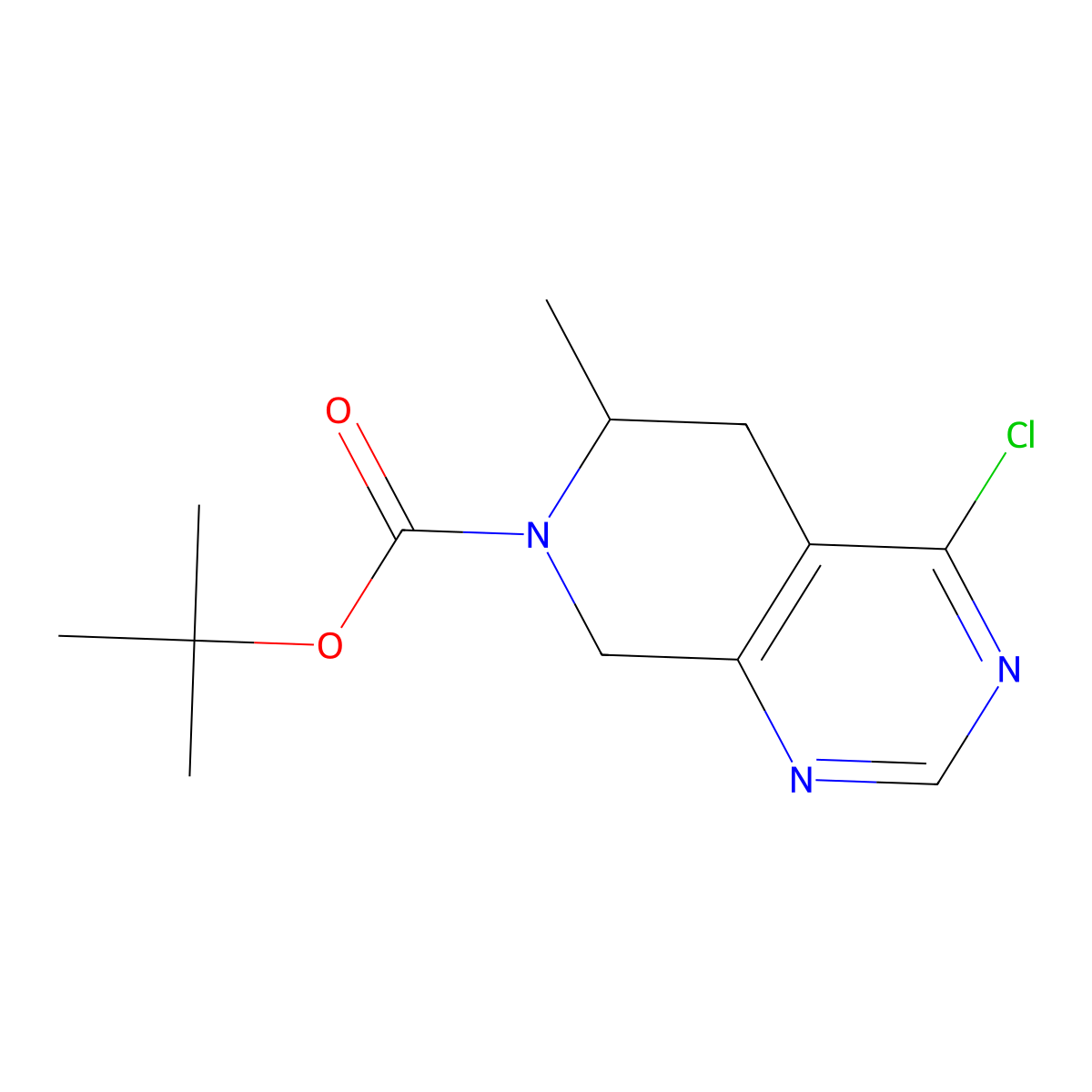 Tert-butyl 4-chloro-6-methyl-5,8-dihydropyrido[3,4-D]pyrimidine-7(6H)-carboxylate molecular structure, CAS 1229455-34-8