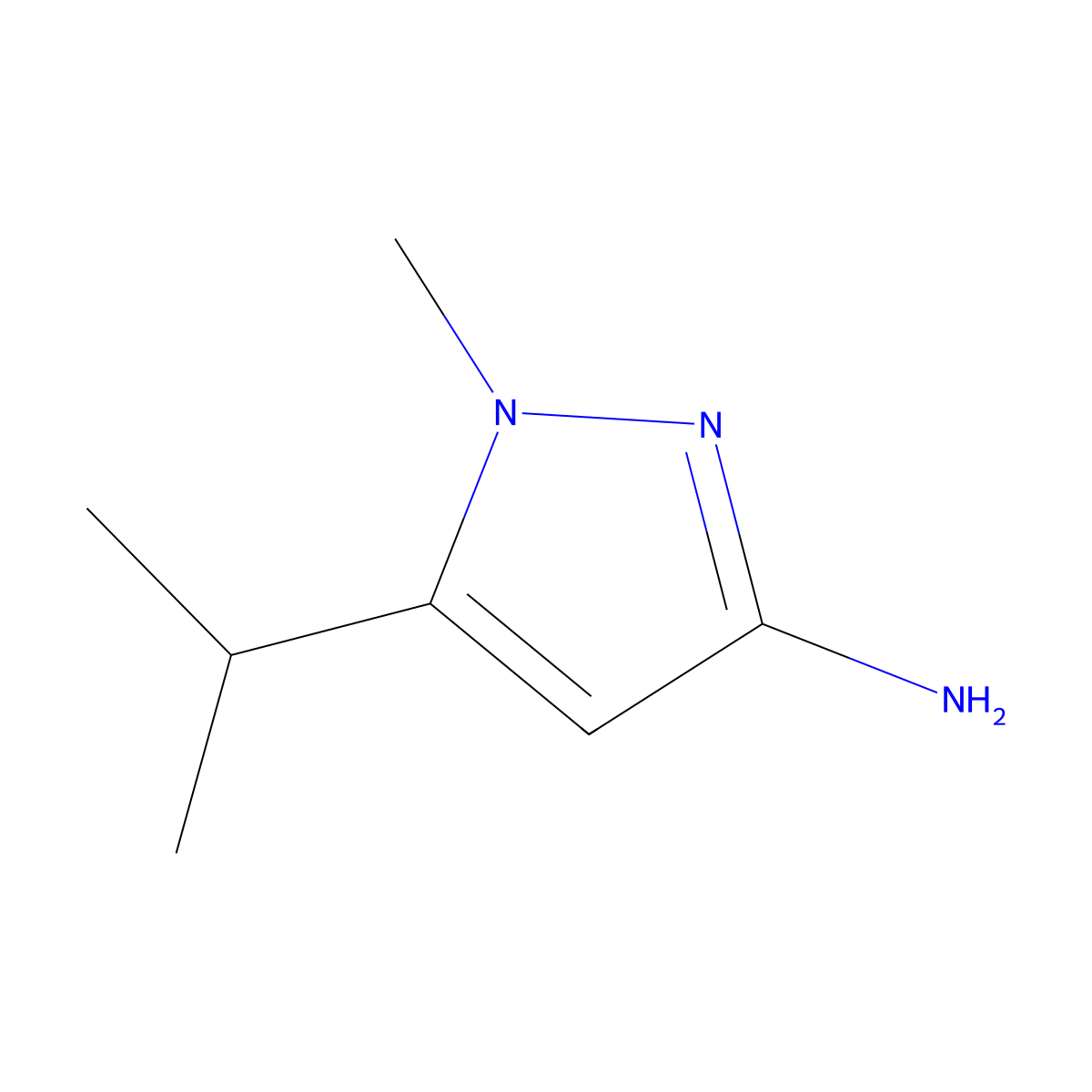 5-Isopropyl-1-methyl-1H-pyrazol-3-amine molecular structure, CAS 1229456-20-5