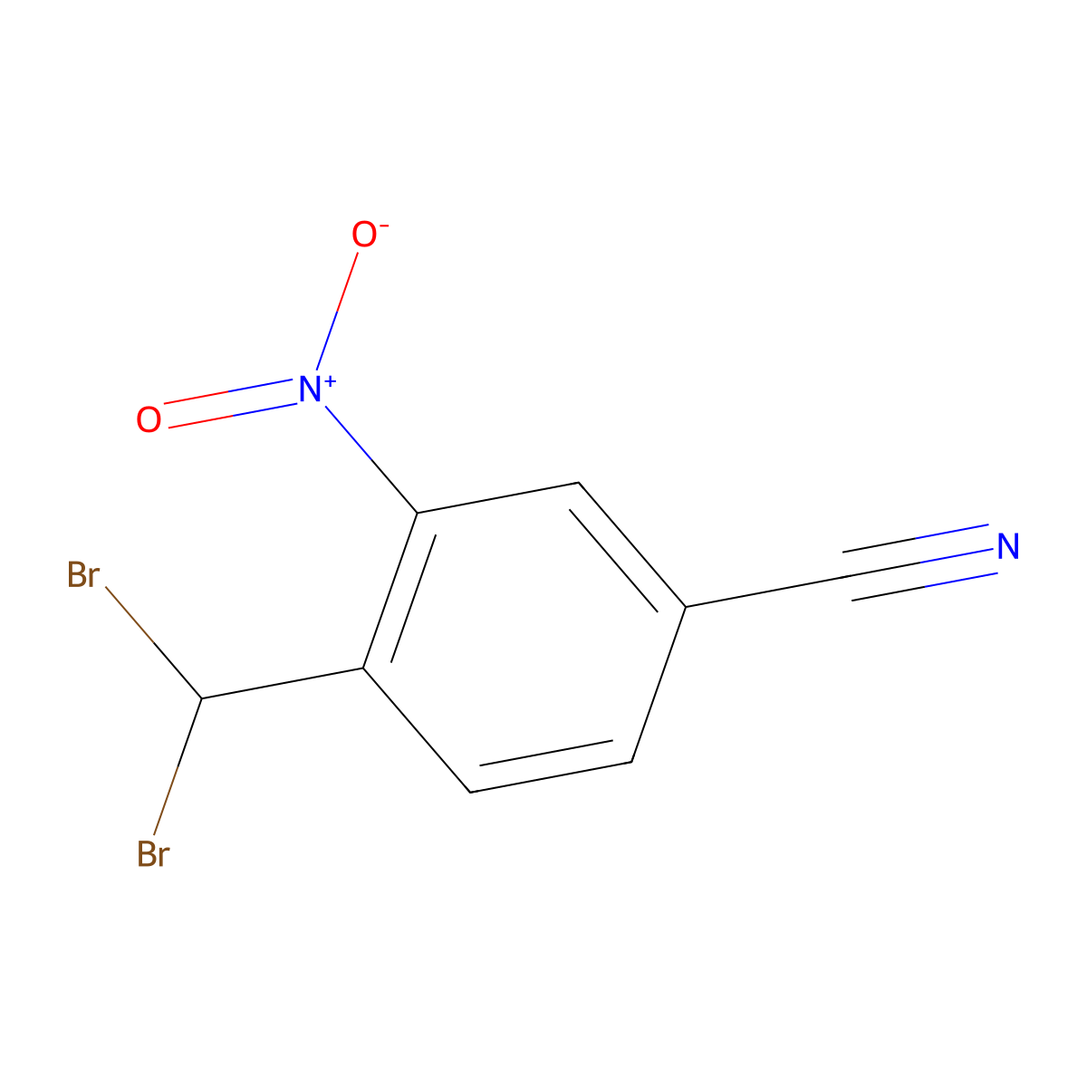 4-(Dibromomethyl)-3-nitrobenzonitrile molecular structure, CAS 122947-72-2