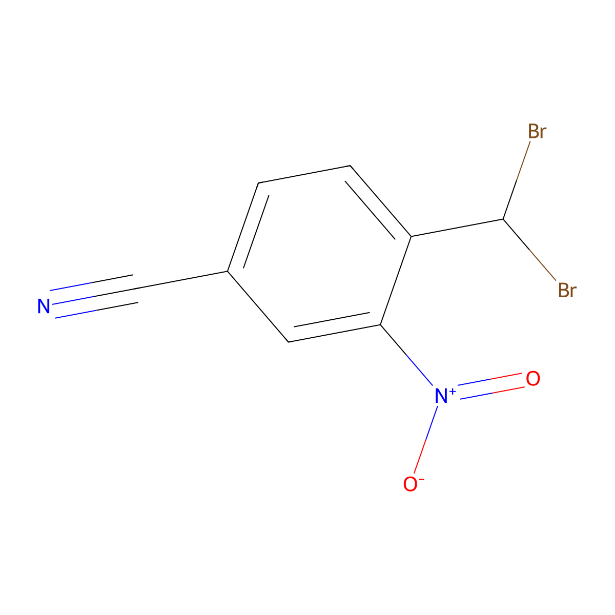 4-(Dibromomethyl)-3-nitrobenzonitrile molecular structure, CAS 122947-72-2