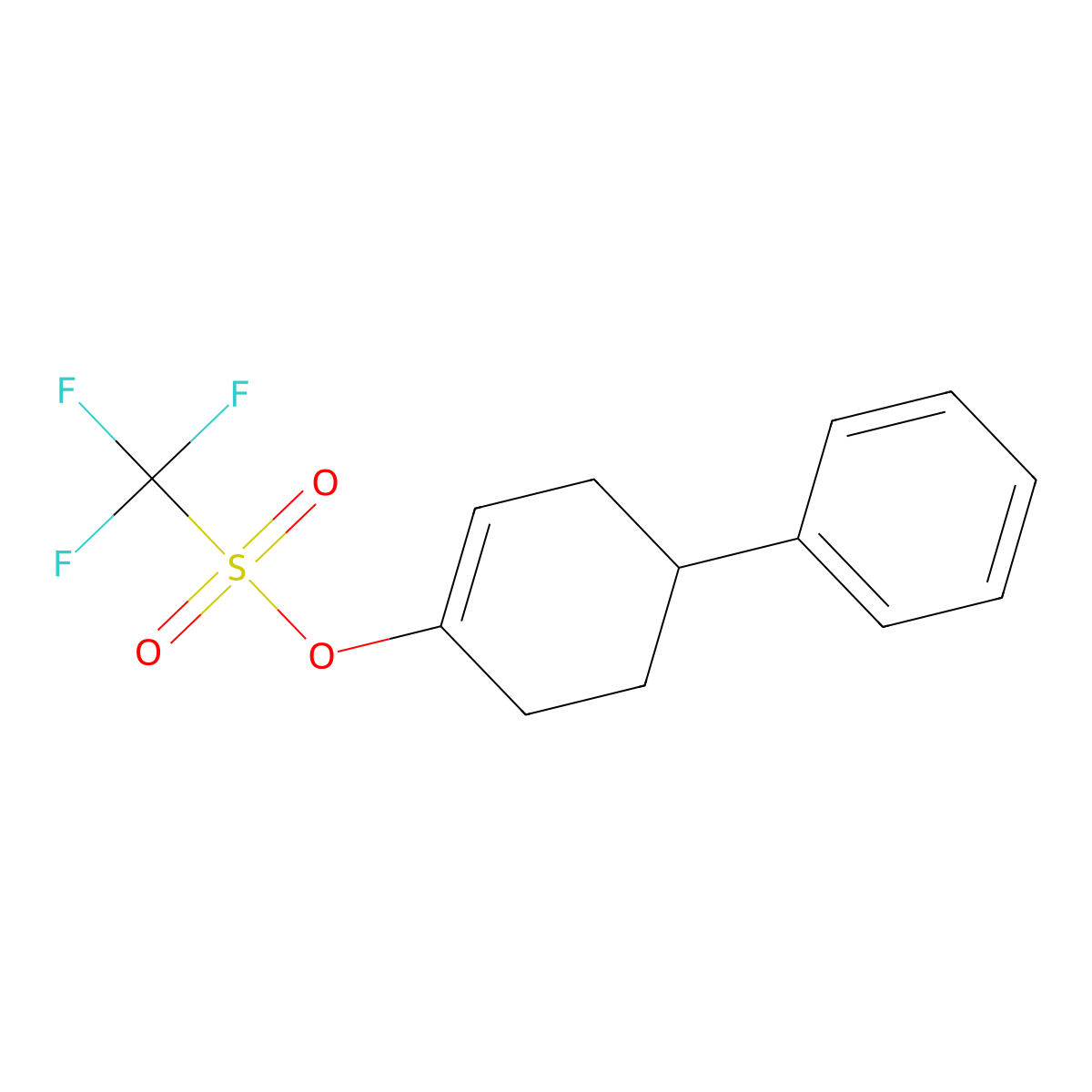 4-Phenylcyclohex-1-enyl trifluoromethanesulfonate molecular structure, CAS 122948-47-4