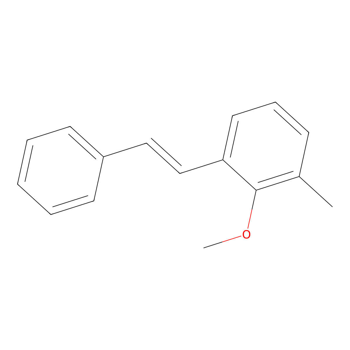 2-Methoxy-1-methyl-3-[(E)-2-phenylethenyl]benzene molecular structure, CAS 122950-68-9