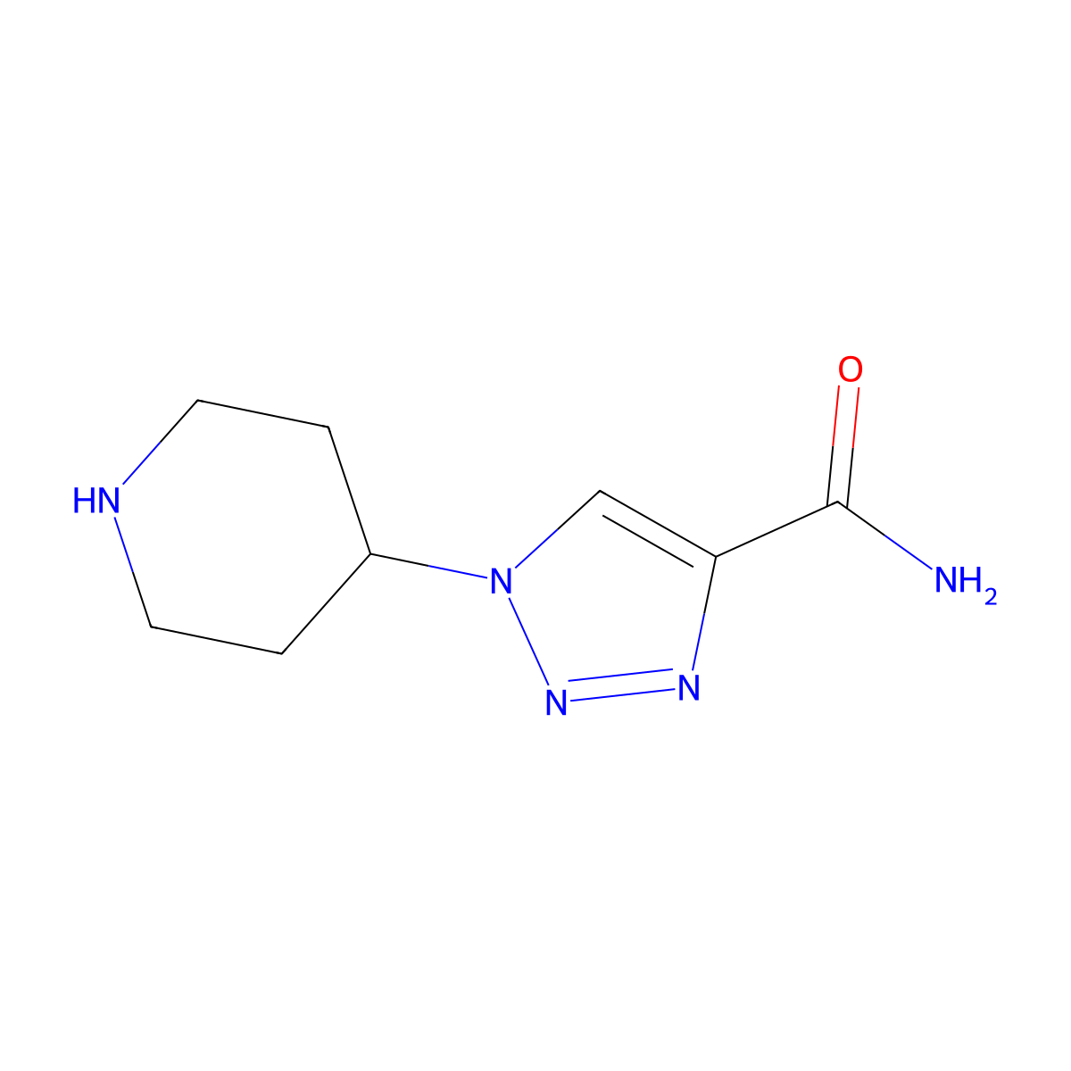 1-(Piperidin-4-yl)-1H-1,2,3-triazole-4-carboxamide molecular structure, CAS 1229516-78-2