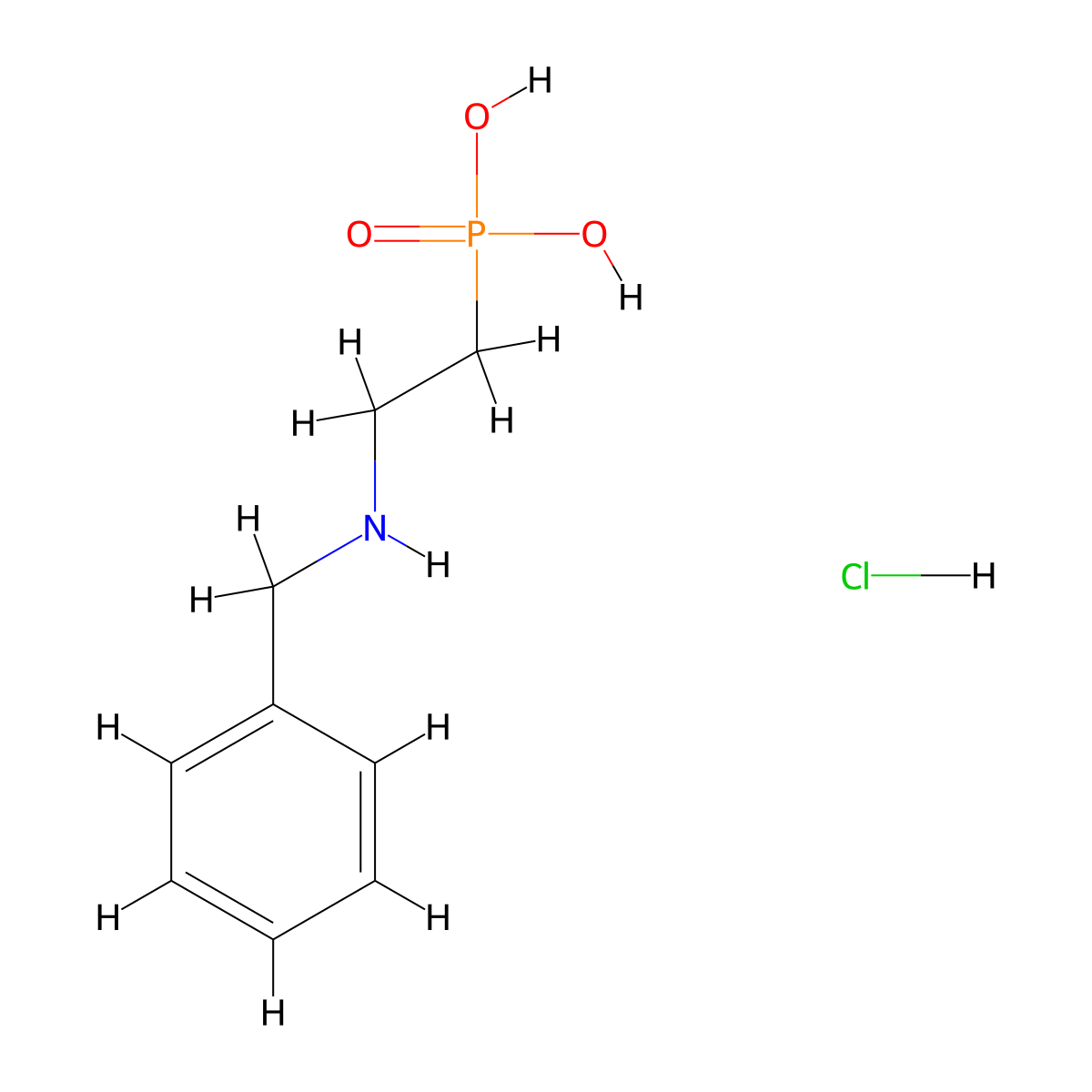 [2-(Benzylamino)ethyl]phosphonic acid hydrochloride molecular structure, CAS 122954-42-1