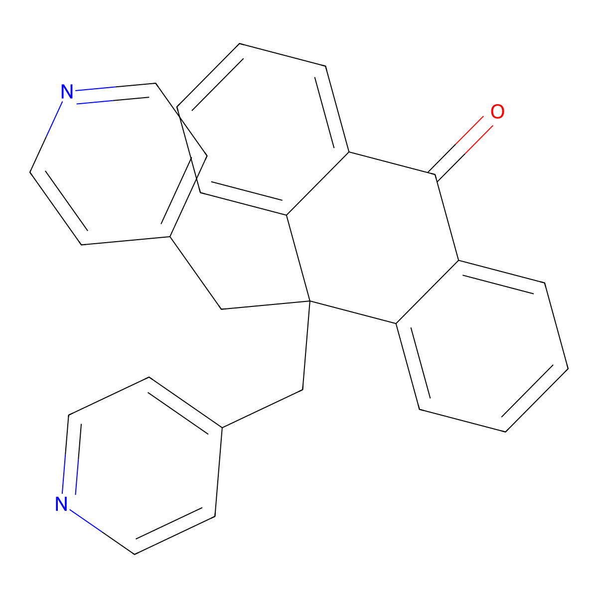10,10-Bis(4-pyridinylmethyl)-9(10H)-anthracenone molecular structure, CAS 122955-42-4