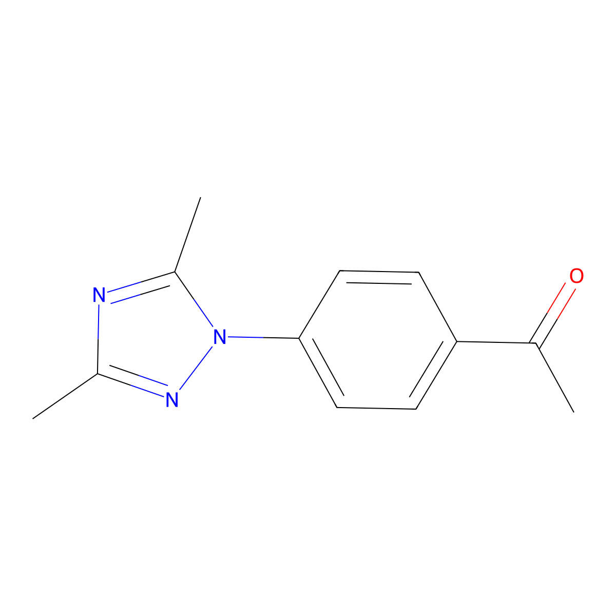 1-(4-(3,5-Dimethyl-1h-1,2,4-triazol-1-yl)phenyl)ethan-1-one molecular structure, CAS 122957-27-1