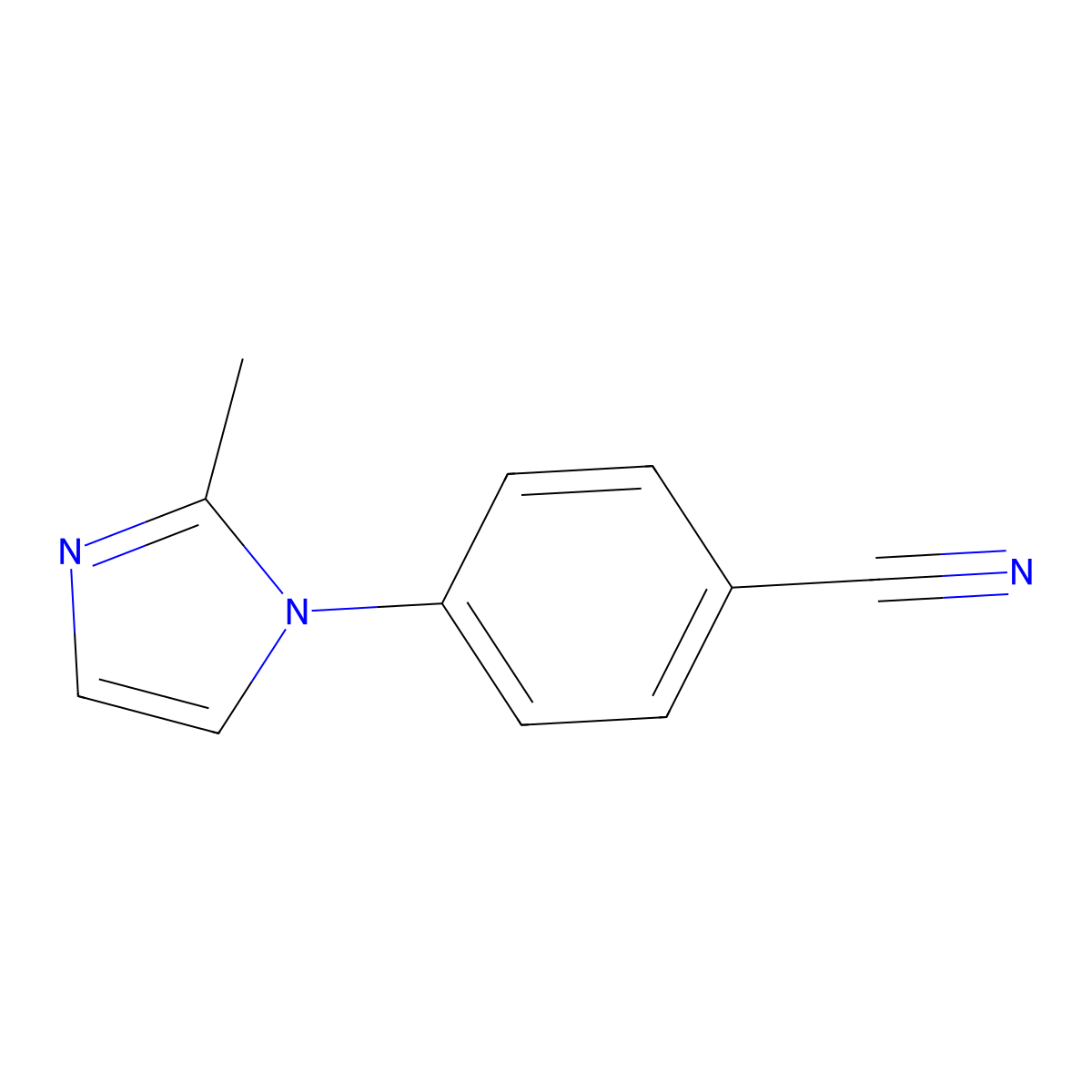 4-(2-Methyl-1H-imidazol-1-yl)benzonitrile molecular structure, CAS 122957-50-0