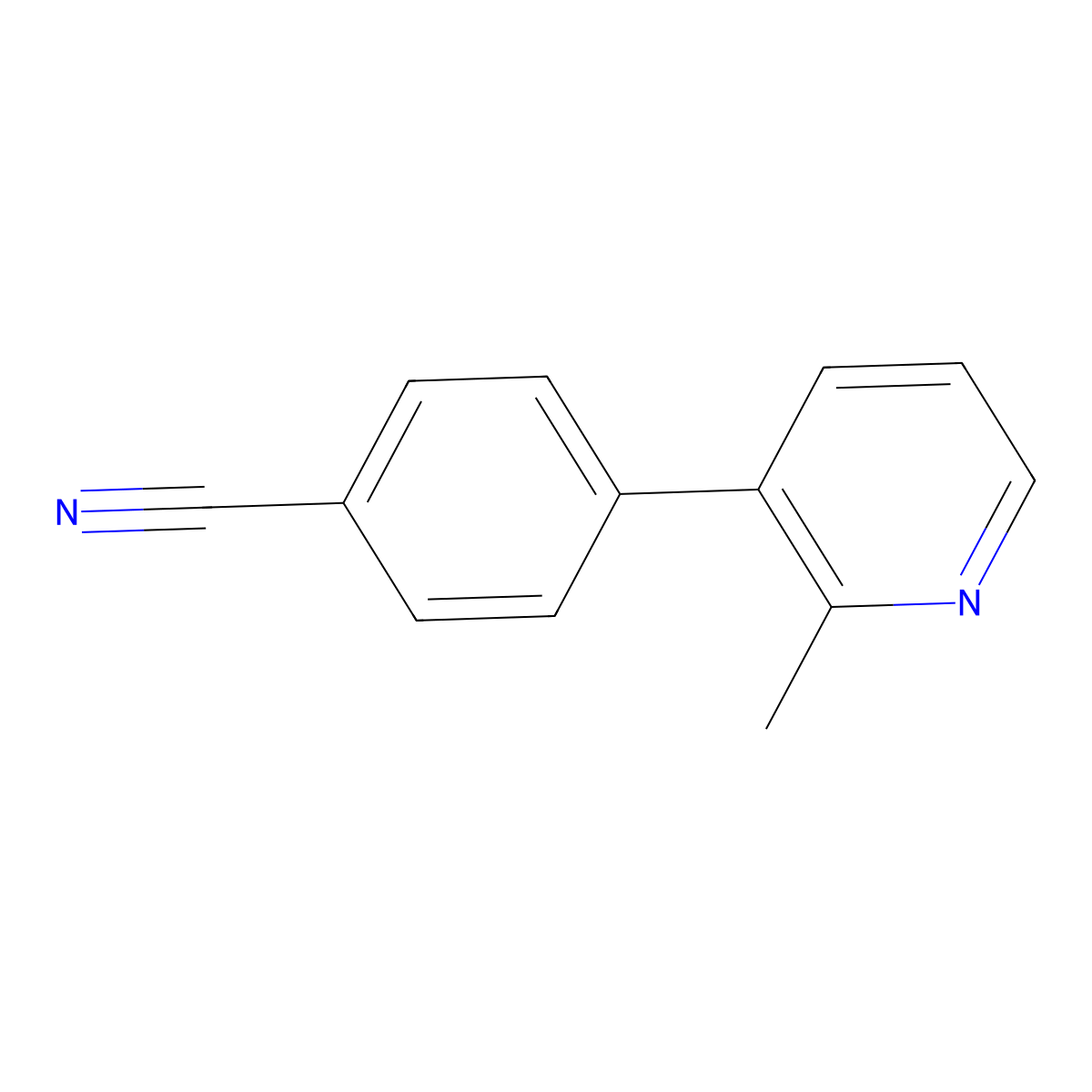 4-(2-Methyl-3-pyridinyl)benzonitrile molecular structure, CAS 122957-52-2