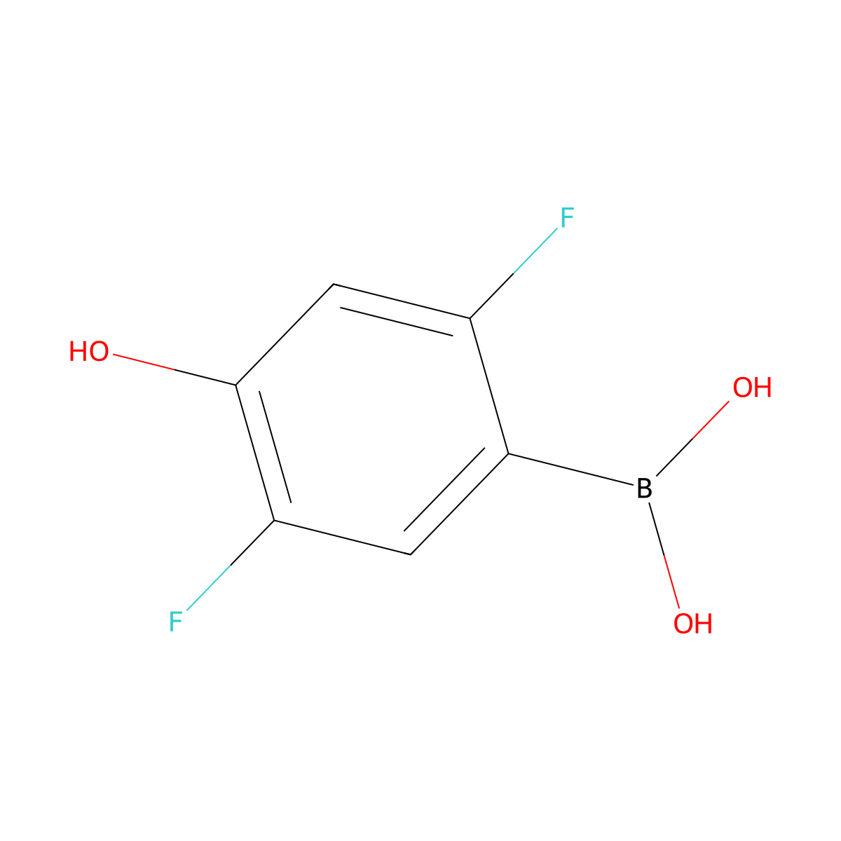 (2,5-Difluoro-4-hydroxyphenyl)boronic acid molecular structure, CAS 1229584-22-8