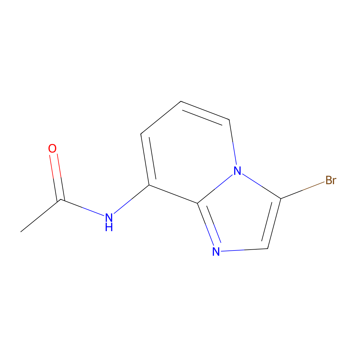 N-(3-Bromoimidazo[1,2-a]pyridin-8-yl)acetamide molecular structure, CAS 1229620-12-5