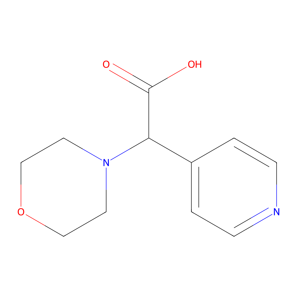 Morpholin-4-yl(pyridin-4-yl)acetic acid molecular structure, CAS 1229620-67-0