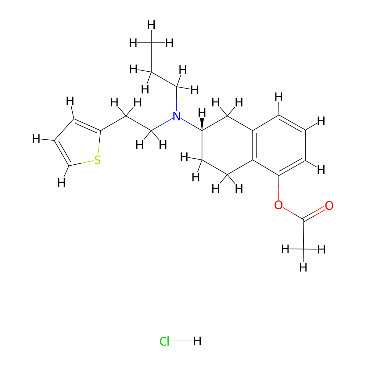 O-Acetylrotigotine Hydrochloride molecular structure, CAS 1229620-82-9