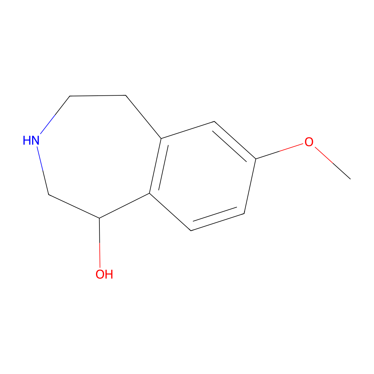 7-Methoxy-2,3,4,5-tetrahydro-1h-3-benzazepin-1-ol molecular structure, CAS 1229622-03-0