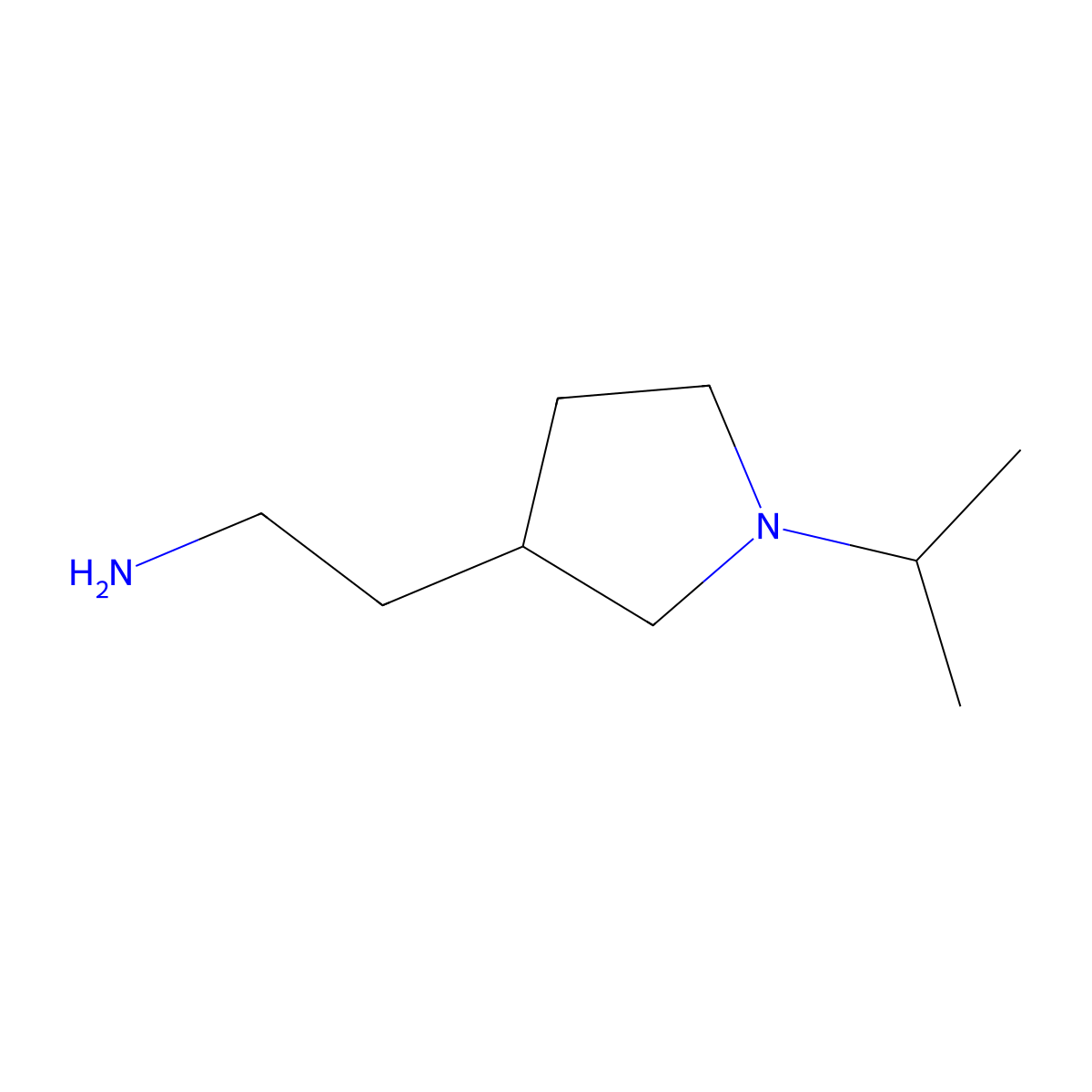 2-[1-(Propan-2-yl)pyrrolidin-3-yl]ethan-1-amine molecular structure, CAS 1229623-35-1