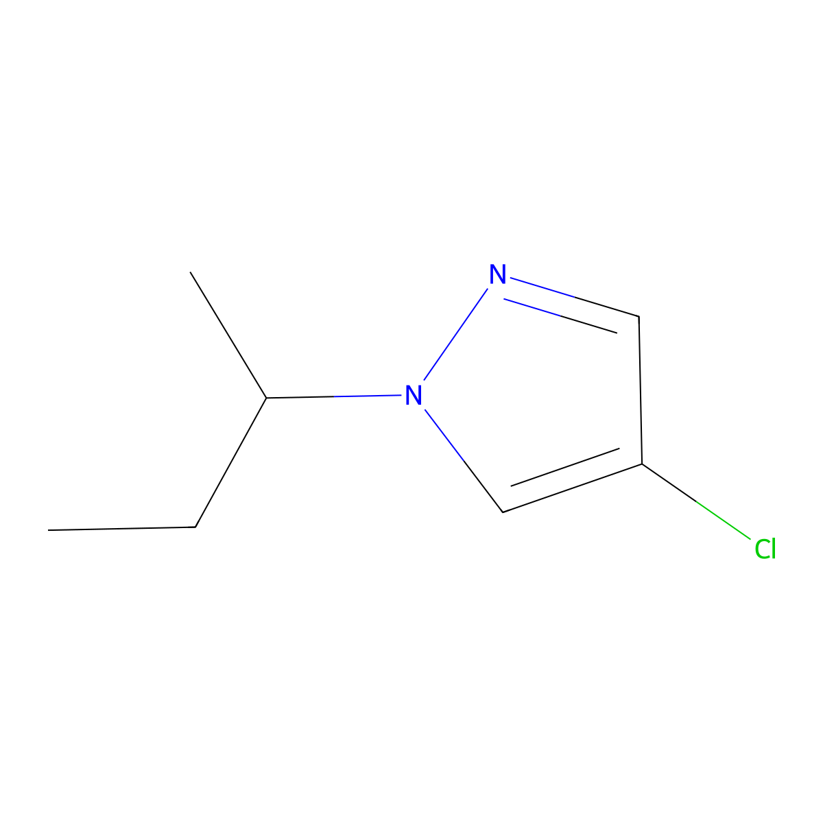 1-sec-butyl-4-chloro-1H-pyrazole molecular structure, CAS 1229623-54-4