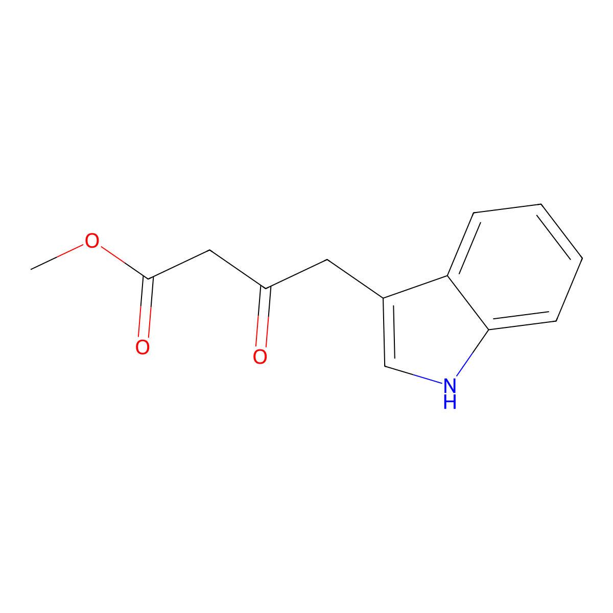 methyl 4-(1H-indol-3-yl)-3-oxobutanoate molecular structure, CAS 1229623-55-5