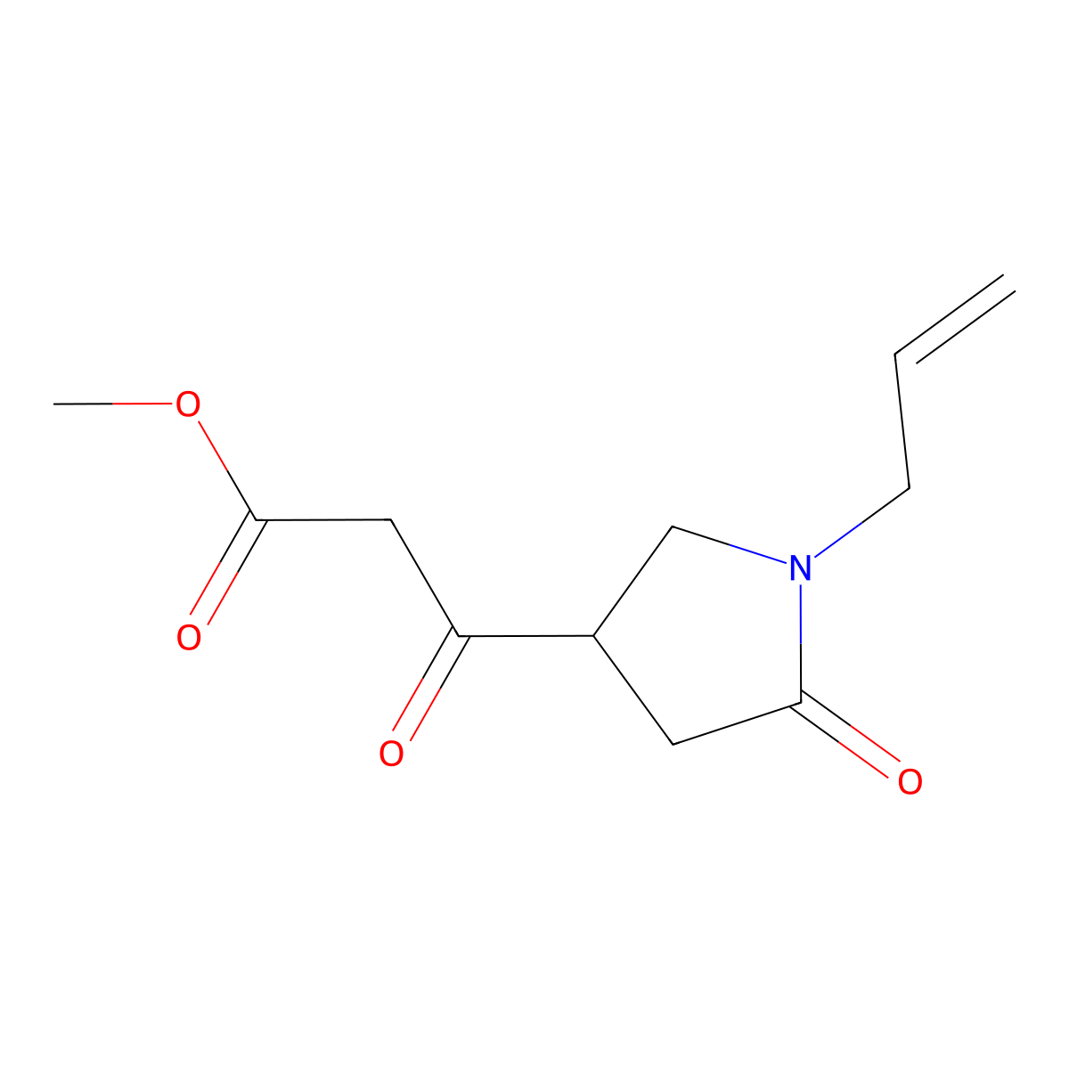 3-(1-Allyl-5-oxo-pyrrolidin-3-yl)-3-oxo-propionic acid methyl ester molecular structure, CAS 1229623-60-2