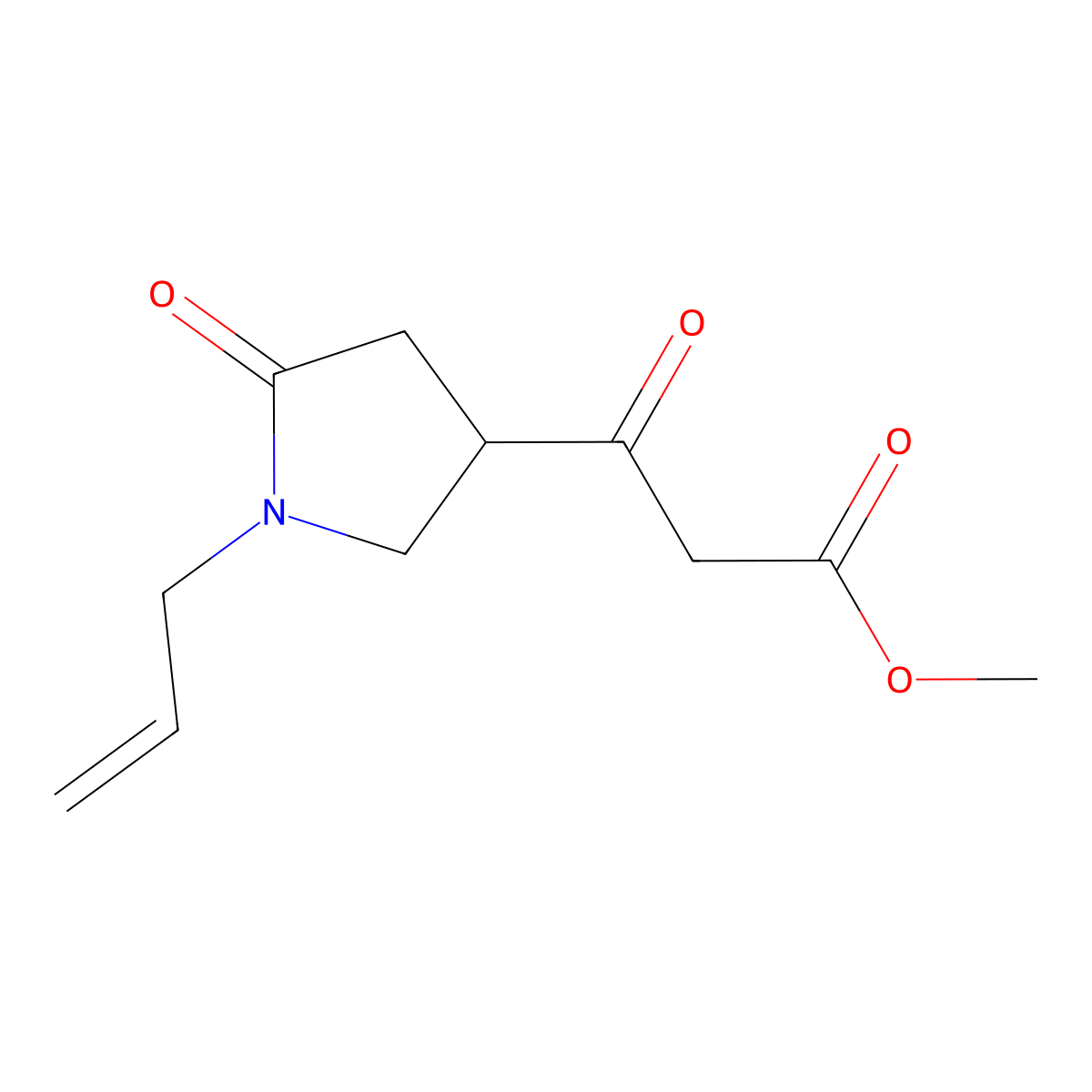 3-(1-Allyl-5-oxo-pyrrolidin-3-yl)-3-oxo-propionic acid methyl ester molecular structure, CAS 1229623-60-2