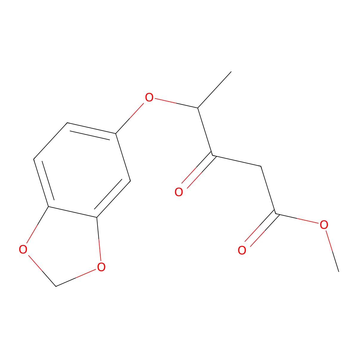 4-(Benzo[1,3]dioxol-5-yloxy)-3-oxo-pentanoic acid methyl ester molecular structure, CAS 1229623-65-7
