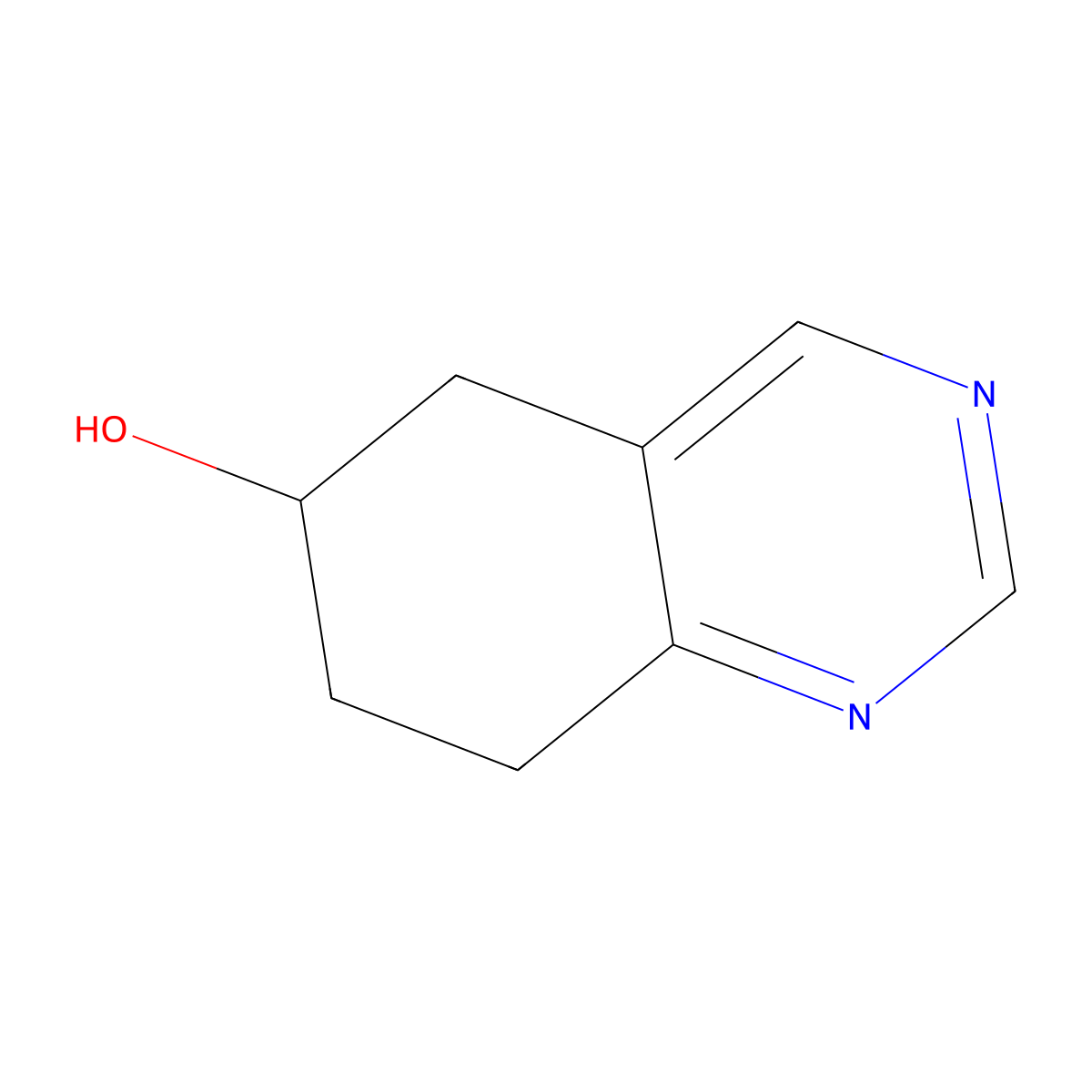 5,6,7,8-Tetrahydroquinazolin-6-ol molecular structure, CAS 1229623-86-2
