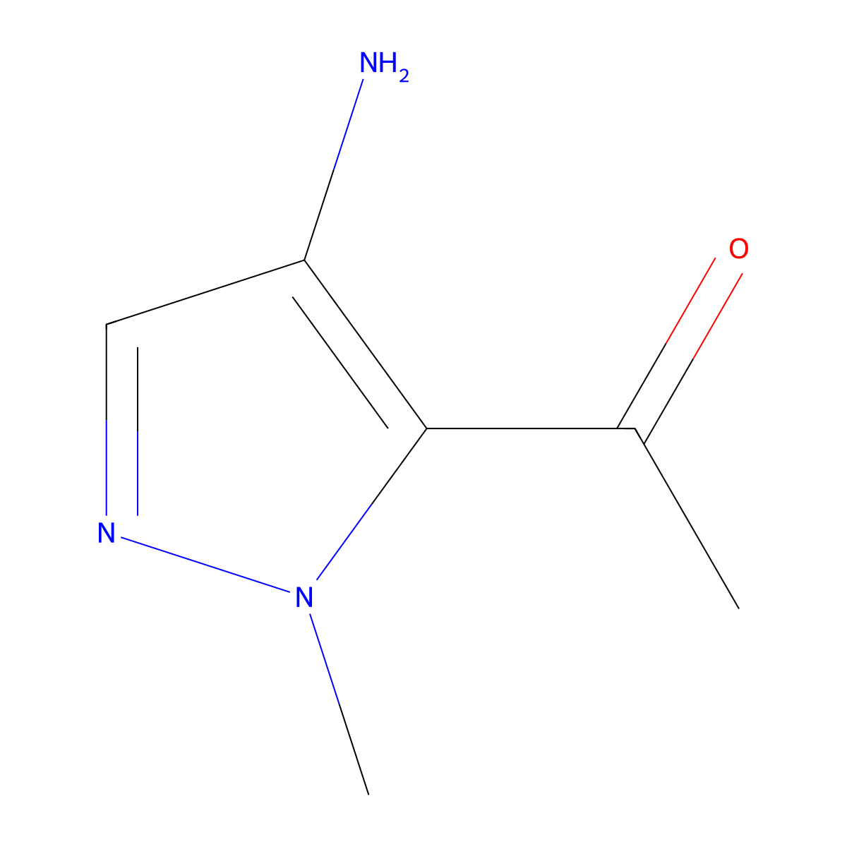 1-(4-Amino-1-methyl-1H-pyrazol-5-yl)ethanone molecular structure, CAS 1229624-60-5