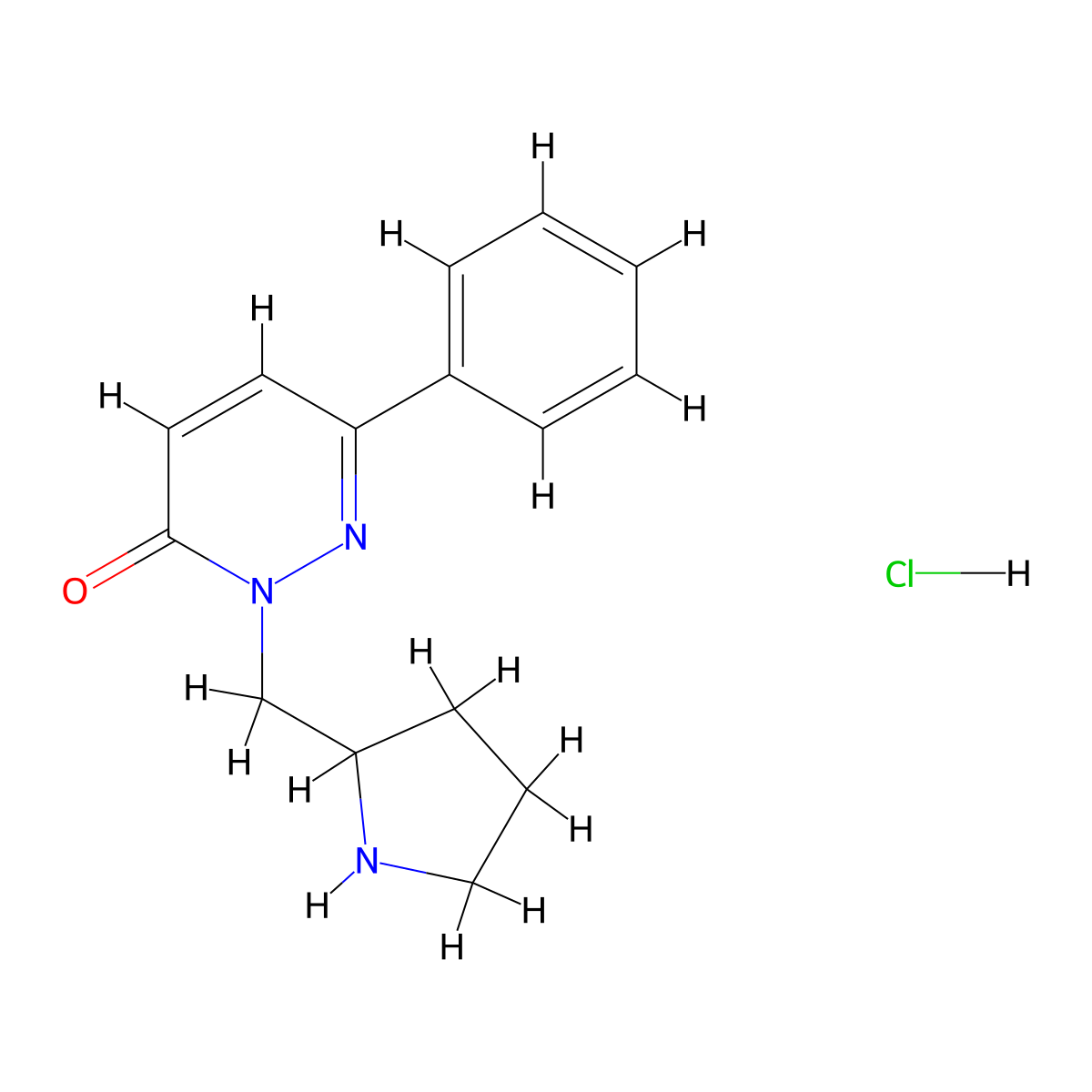 6-Phenyl-2-pyrrolidin-2-ylmethyl-2H-pyridazin-3-one hydrochloride molecular structure, CAS 1229625-17-5