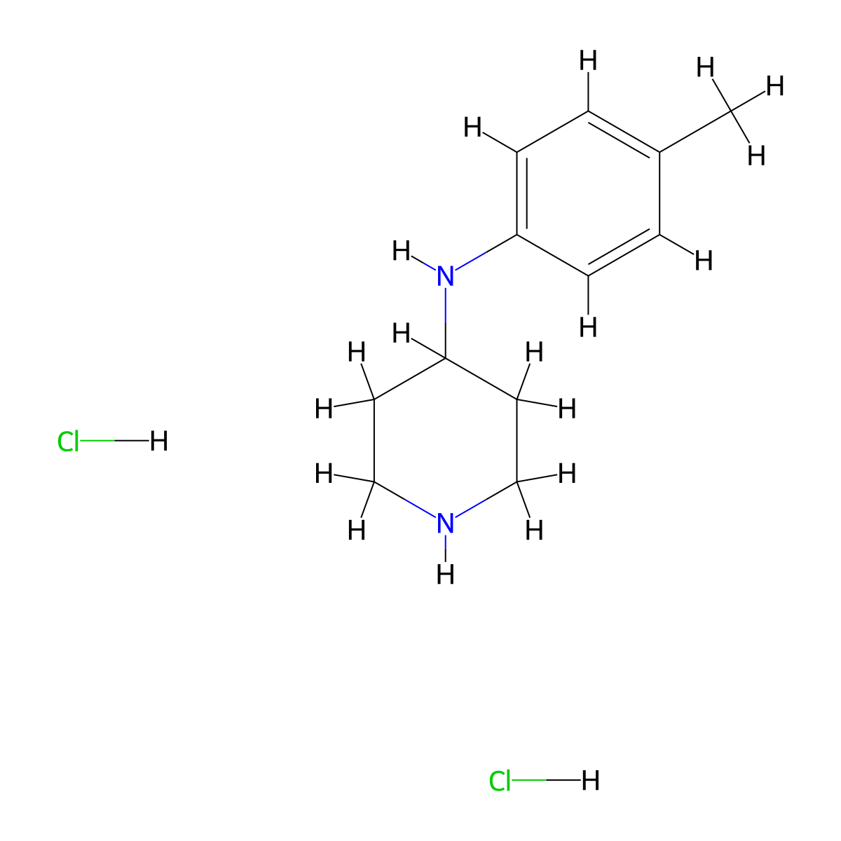 N-(P-Tolyl)piperidin-4-amine dihydrochloride molecular structure, CAS 1229625-38-0