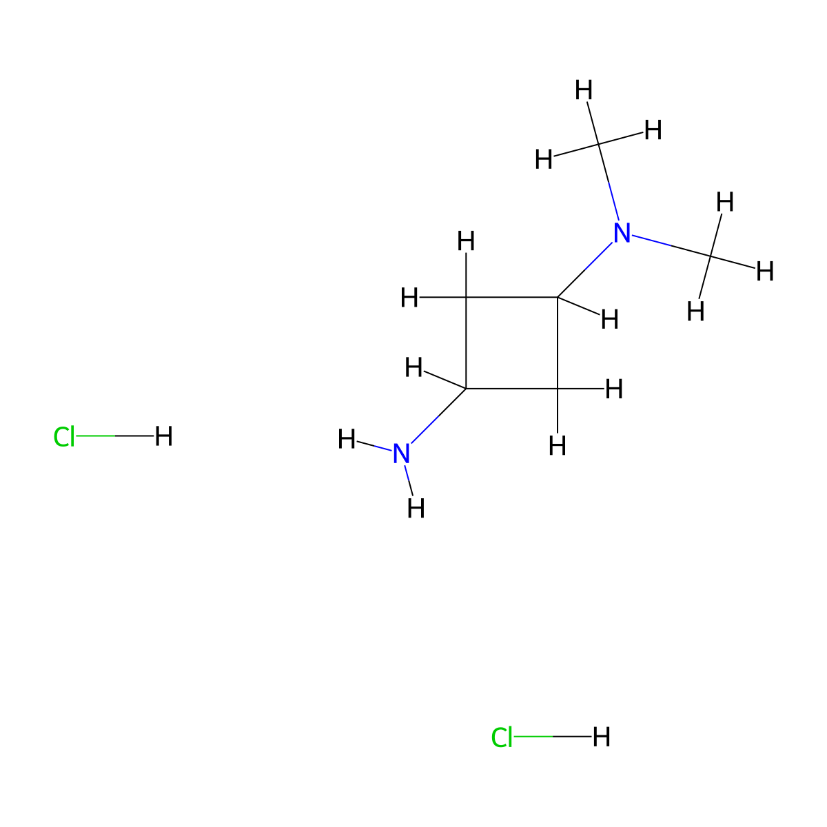 1-N,1-N-dimethylcyclobutane-1,3-diamine dihydrochloride molecular structure, CAS 1229625-44-8