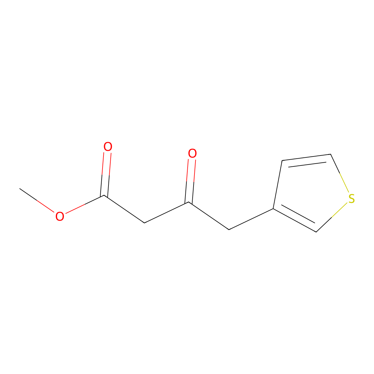Methyl 3-oxo-4-(thiophen-3-yl)butanoate molecular structure, CAS 1229625-47-1