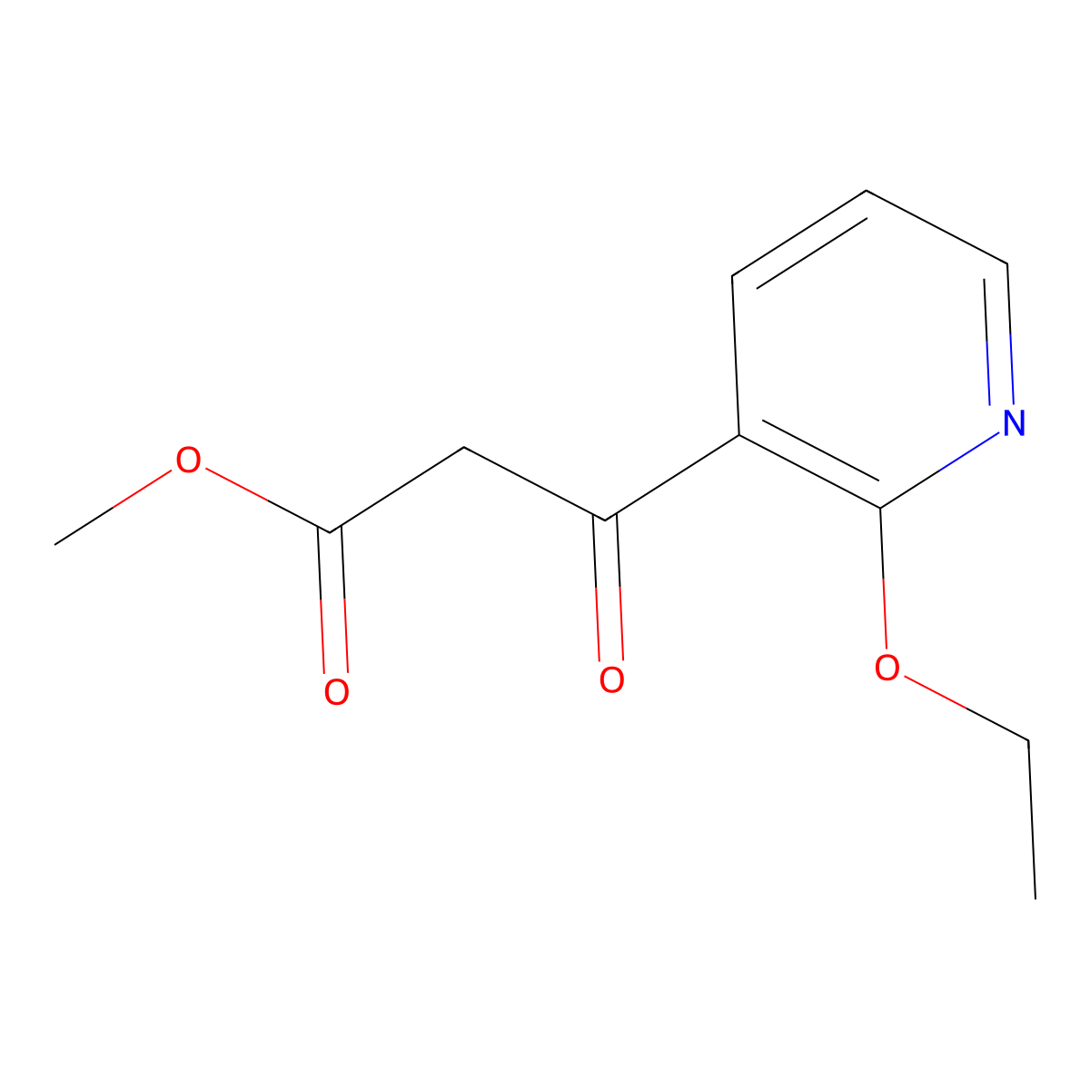 Methyl 3-(2-ethoxypyridin-3-yl)-3-oxopropanoate molecular structure, CAS 1229626-75-8